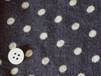 CHECK&STRIPEオリジナル綿麻天竺ドットプリントネイビー
