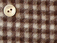 CHECK&STRIPEオリジナルストレッチカットソーギンガム起毛ブラウン