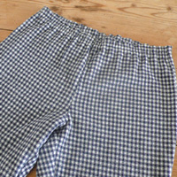 CHECK&STRIPEオリジナルストレッチカットソーギンガム起毛ブラウン